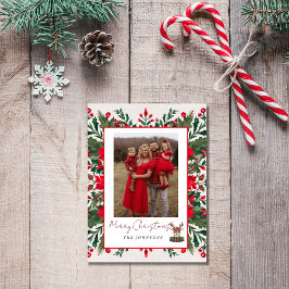 クリスマスパーソナライズされたトナカイ シーズンポストカード