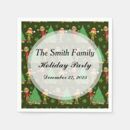 クリスマスパーソナライズされたナプキン スタンダードカクテルナプキン