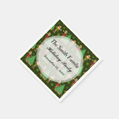 クリスマスパーソナライズされたナプキン スタンダードカクテルナプキン (角)