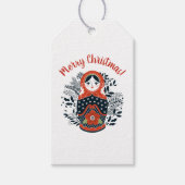 クリスマスパーソナライズされたネスティングドールギフトラベル ギフトタグ (正面)