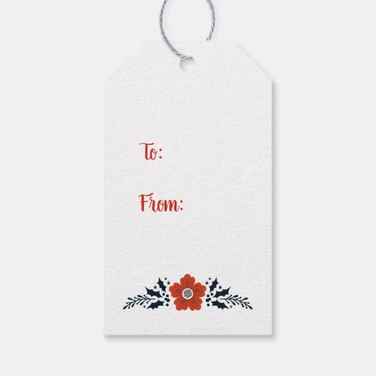 クリスマスパーソナライズされたネスティングドールギフトラベル ギフトタグ (裏面)