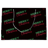 クリスマスパーソナライズされたバッグ、クリスマスパーティー ラージペーパーバッグ (正面)