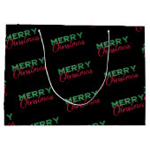 クリスマスパーソナライズされたバッグ、クリスマスパーティー ラージペーパーバッグ (裏面)