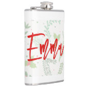 クリスマスパーソナライズされたパターンの名前 フラスク (右)