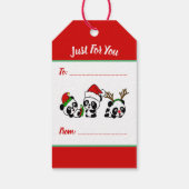 クリスマスパーソナライズされたパンダ ギフトタグ (裏面)