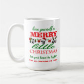 クリスマスパーソナライズされたパンダ コーヒーマグカップ (左)