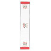 クリスマスパーソナライズされたパンダ ミディアムテーブルランナー (正面)