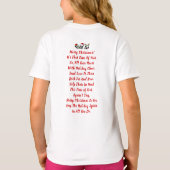 クリスマスパーソナライズされたパンダ Tシャツ (裏面)