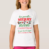 クリスマスパーソナライズされたパンダ Tシャツ (正面)
