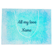 クリスマスパーソナライズされたパートナー ラージペーパーバッグ (裏面)