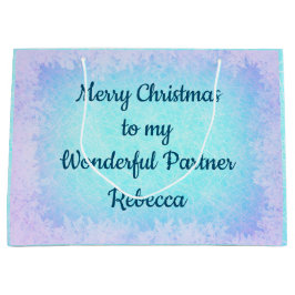 クリスマスパーソナライズされたパートナー ラージペーパーバッグ