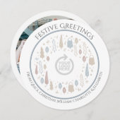 クリスマスパーソナライズされたビジネス企業のロゴ シーズンカード (正面/裏面)