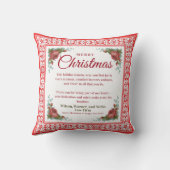 クリスマスパーソナライズされたピローギフト クッション (裏面)