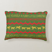 クリスマスパーソナライズされたピロー「毛皮のクリスマス」犬/猫 アクセントクッション (裏面)