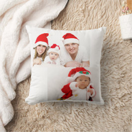 クリスマスパーソナライズされたファミリーフォトコラージュサンタ クッション