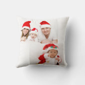 クリスマスパーソナライズされたファミリーフォトコラージュサンタ クッション (裏面)