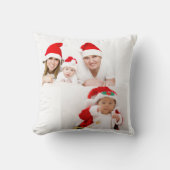 クリスマスパーソナライズされたファミリーフォトコラージュサンタ クッション (正面)