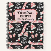 クリスマスパーソナライズされたファミリー名レシピ ノートブック (正面)