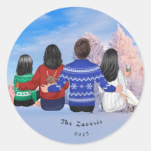 クリスマスパーソナライズされたファミリー母パパ娘