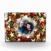 クリスマスパーソナライズされたフォトフレームのフォトブロック フォトブロック (正面)