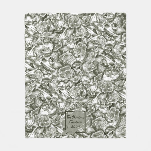 クリスマスパーソナライズされたフリースブランケット フリースブランケット (正面)