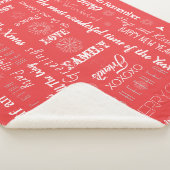 クリスマスパーソナライズされたフレーズ シェルパブランケット (3/4)