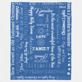 クリスマスパーソナライズされたフレーズ フリースブランケット