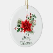 クリスマスパーソナライズされたフローラ セラミックオーナメント (右)