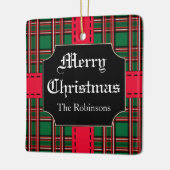 クリスマスパーソナライズされたプレゼントオーナメント セラミックオーナメント (左)