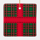 クリスマスパーソナライズされたプレゼントオーナメント セラミックオーナメント (裏面)