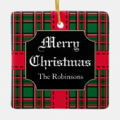 クリスマスパーソナライズされたプレゼントオーナメント セラミックオーナメント (正面)