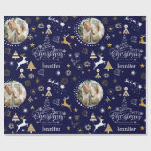 クリスマスパーソナライズされたプレゼント ラッピングペーパー (フラット)