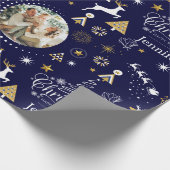 クリスマスパーソナライズされたプレゼント ラッピングペーパー (角)