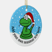 クリスマスパーソナライズされたヘビ セラミックオーナメント (右)