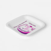 クリスマスパーソナライズされたベビー「My 1st Christmas」 ペーパープレート (傾斜あり)