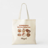 クリスマスパーソナライズされたベーキングチーム トートバッグ (裏面)