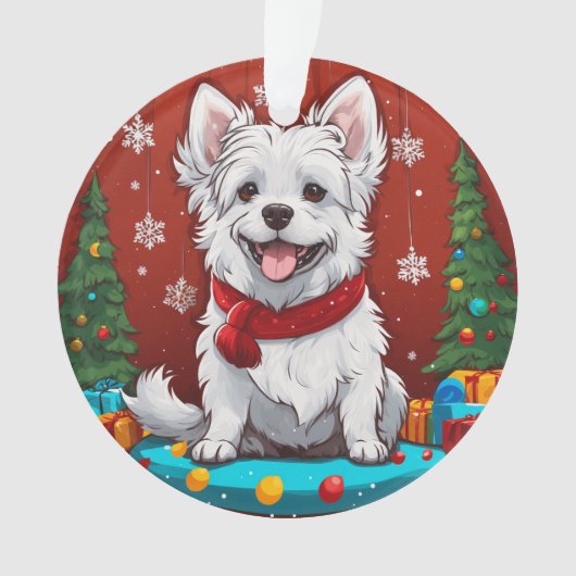 「クリスマスパーソナライズされたペットオーナメント オーナメント (正面)