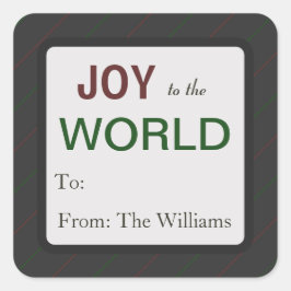 クリスマスパーソナライズされたホリデーギフトラベルシール スクエアシール