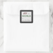 クリスマスパーソナライズされたホリデーギフトラベルシール スクエアシール (バッグ)