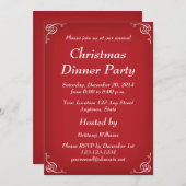 クリスマスパーソナライズされたホリデーパーティー招待状 招待状 (正面/裏面)