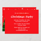 クリスマスパーソナライズされたホリデーパーティー招待状 招待状 (正面/裏面)