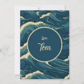 クリスマスパーソナライズされたボート 招待状 (裏面)