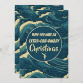 クリスマスパーソナライズされたボート 招待状 (正面/裏面)