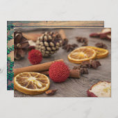 クリスマスパーソナライズされたポプリのカード シーズンカード (正面/裏面)