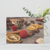 クリスマスパーソナライズされたポプリのカード シーズンカード (スタンド正面)