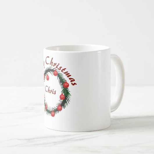 クリスマスパーソナライズされたマグカップ コーヒーマグカップ (正面右)