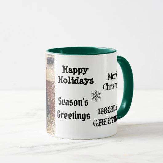 クリスマスパーソナライズされたマグカップ マグカップ (正面右)