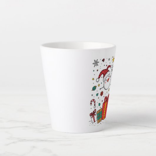 クリスマスパーソナライズされたマグ カフェラテマグ (正面)