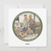 クリスマスパーソナライズされたムース写真枠丸 シーズンカード (裏面)