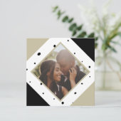 クリスマスパーソナライズされたモダンの写真 シーズンカード (スタンド正面)